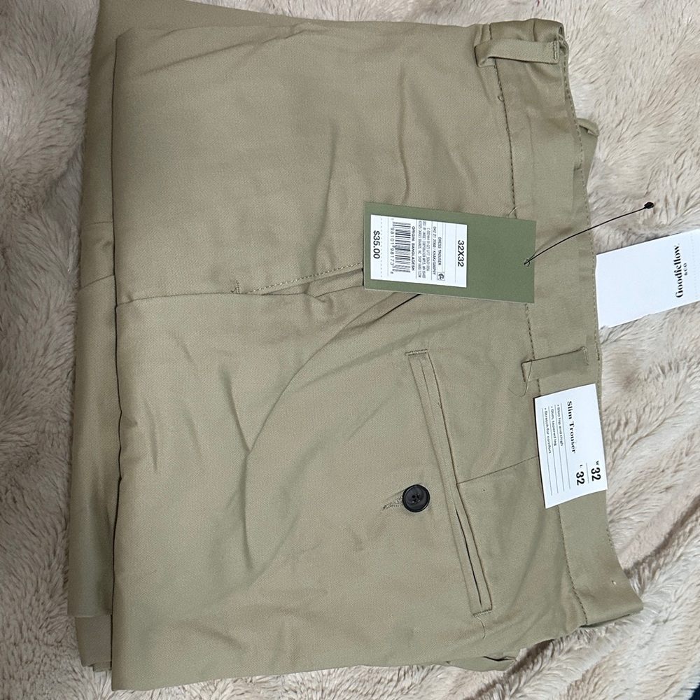Wholesale bulk lot of 3 pair of Goodfellow & Co Men's Tan Chinos